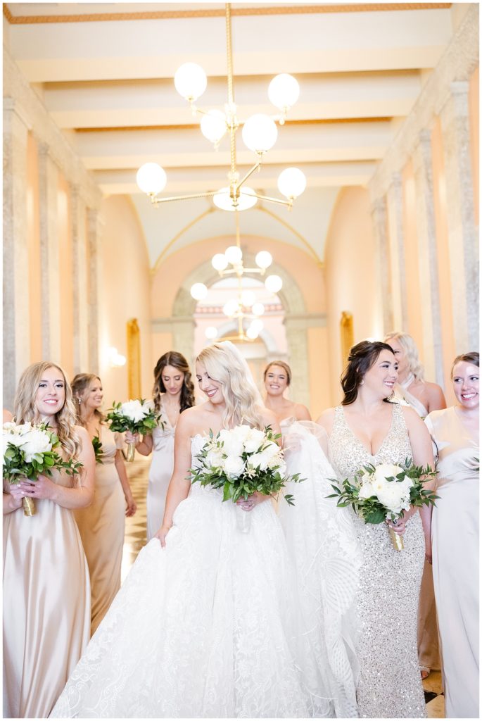 Bridesmaids with Bride at Ohio Statehouse