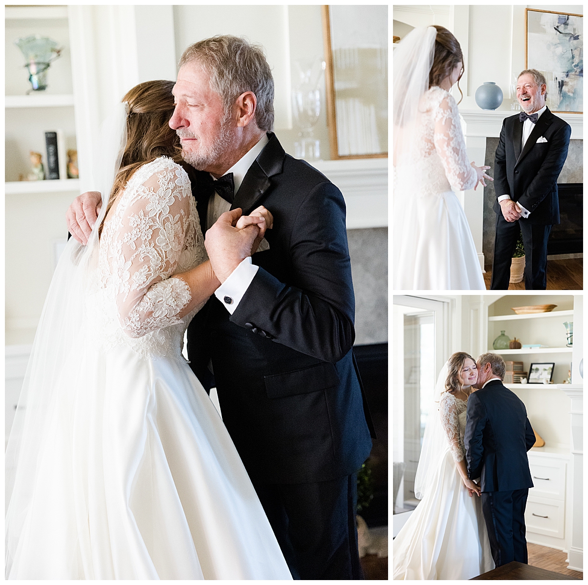 Father Daughter First Look Cleveland Museum of Art Wedding
