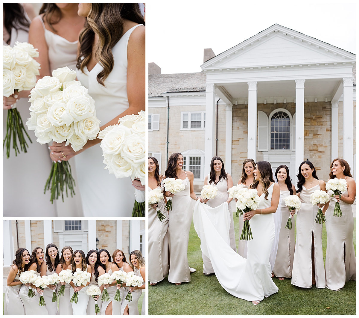 Bridesmaids and Bride at Pepper Pike Cleveland Ohio Country Club