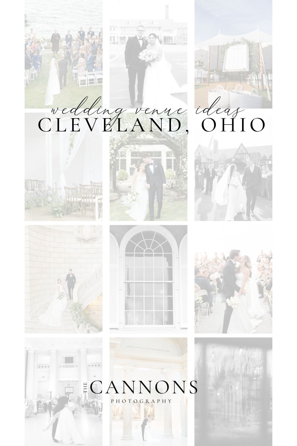 collage of wedding venues in Cleveland Ohio