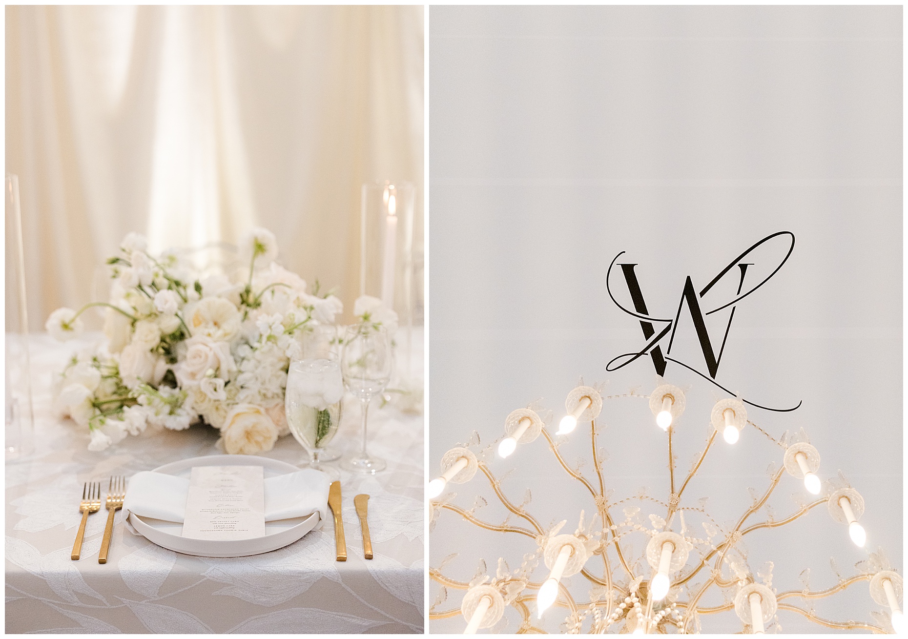 beige wedding details