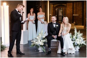 Wedding ceremony at The McKinney House